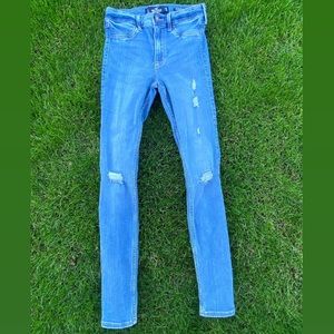 high rise hollister jeans